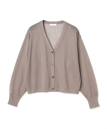 CROSS FUNCTION 《洗える》サマ美え シアーリブニットVネックカーディガン_variationthumb_2