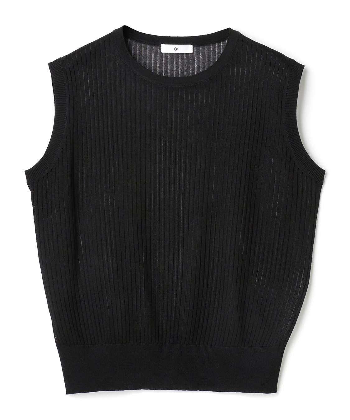 CROSS FUNCTION 《洗える》サマ美え シアーリブニットベスト_variation_1