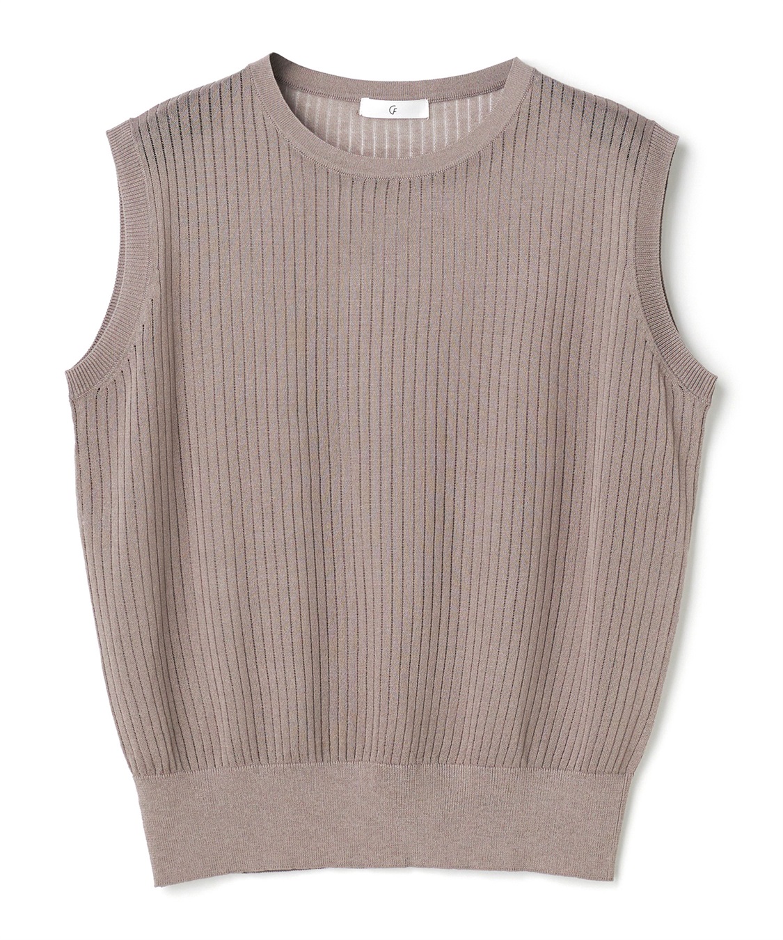 CROSS FUNCTION 《洗える》サマ美え シアーリブニットベスト_variation_2