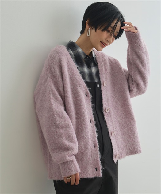 洗える》サマナチュラ シアーVネックカーディガン【CF/クロス