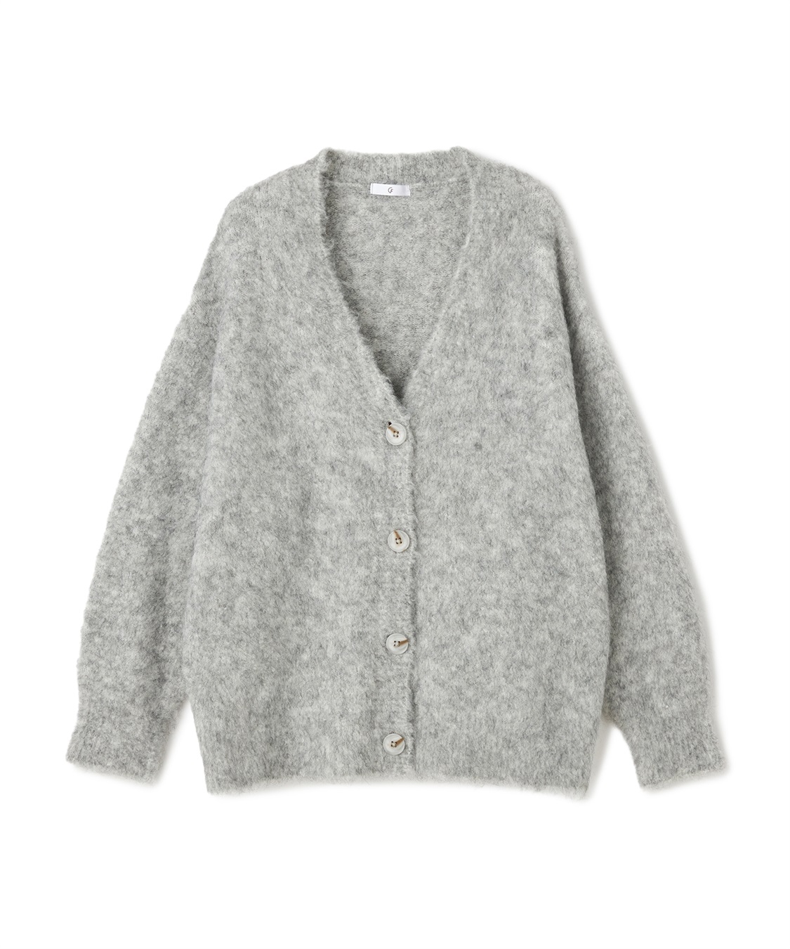 CROSS FUNCTION 《洗える》エブ楽 ブークレシャギーVネックカーディガン_variation_1