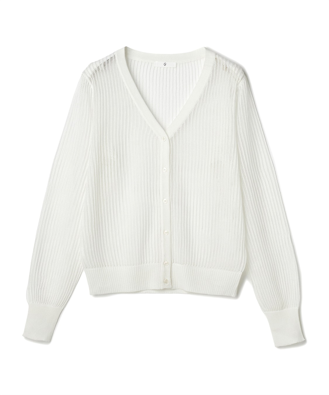 CROSS FUNCTION 《洗える》エブ楽 メッシュニットカーディガン_variation_1