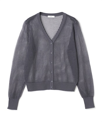 CROSS FUNCTION 《洗える》エブ楽 メッシュニットカーディガン_variationthumb_2