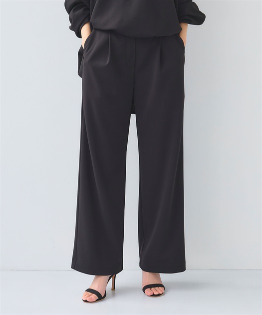《シワになりにくい》サマ美え ジョーゼットワイドパンツ