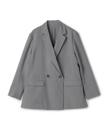 《UV/洗える》サマ美え 冷感麻調テーラードジャケット(グレー-Ｍ)