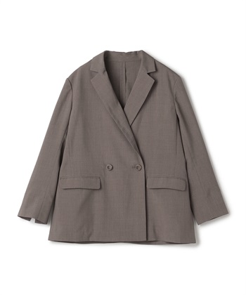 《UV/洗える》サマ美え 冷感麻調テーラードジャケット(ブラウン-Ｍ)