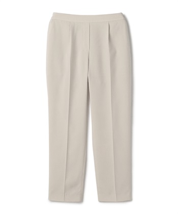 《UV/洗える》サマ美え 冷感麻調テーパードパンツ(ベージュ-Ｍ)