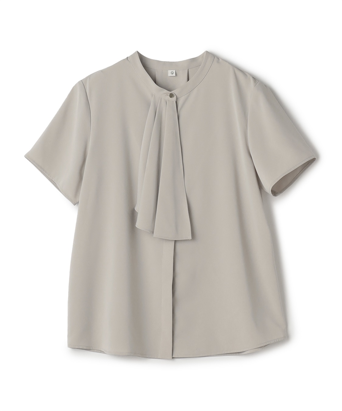 CROSS FUNCTION 《シワになりにくい》正解シルキードライラッフル半袖ブラウス_variation_1