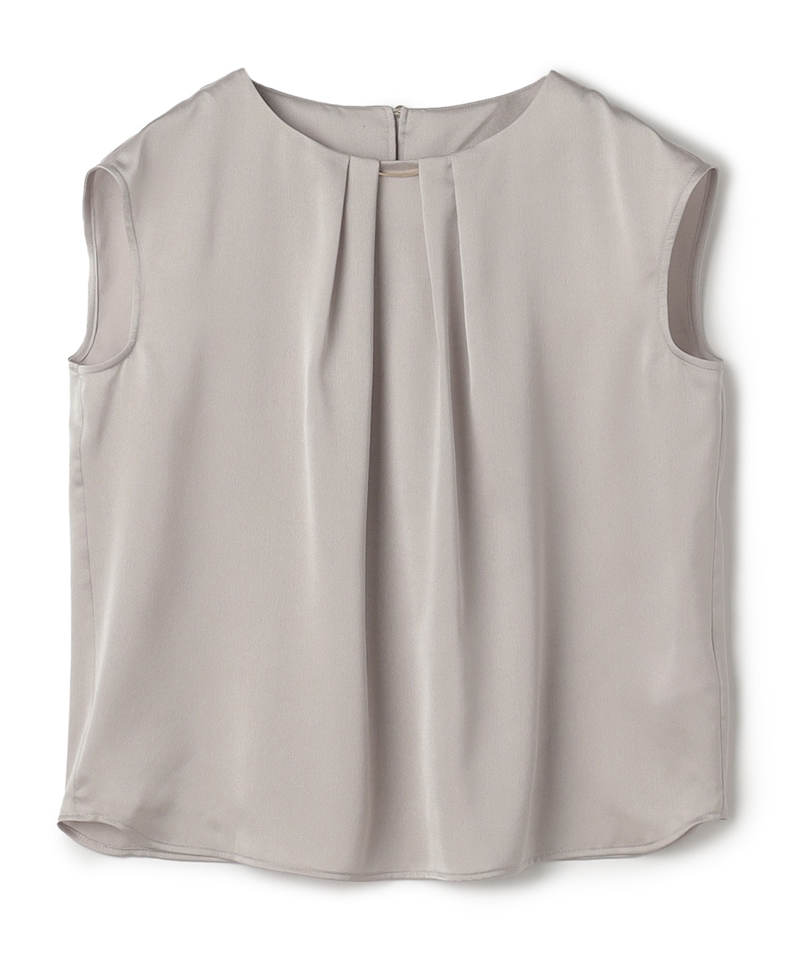 CROSS FUNCTION 《シワになりにくい》正解タックノースリーブサテンブラウス_variation_1