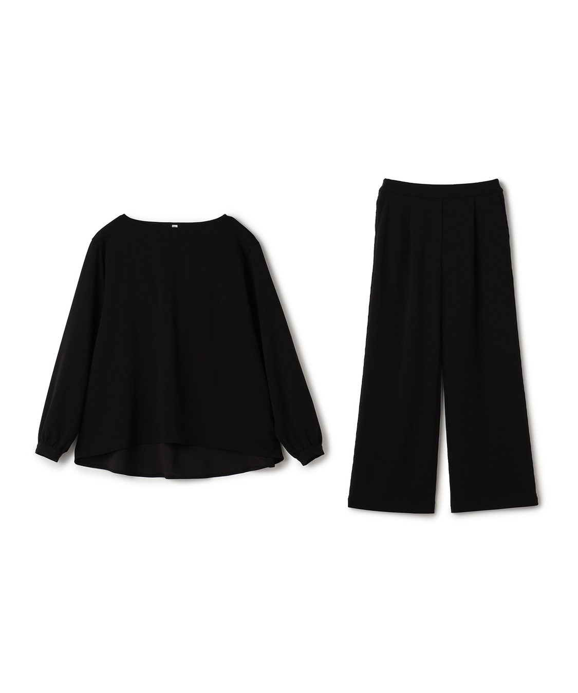 CROSS FUNCTION 《2点セット》サマ美え ジョーゼットボートネックブラウス&amp;ワイドパンツセット【CF/クロスファンクション】_variation_1