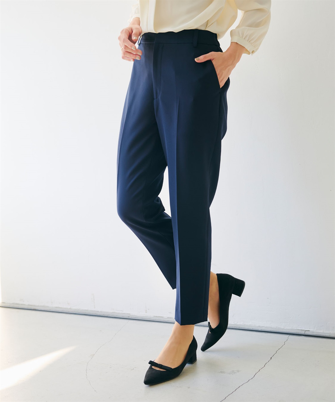 CROSS FUNCTION 《洗える・シワになりにくい》正解テーパードパンツ_main