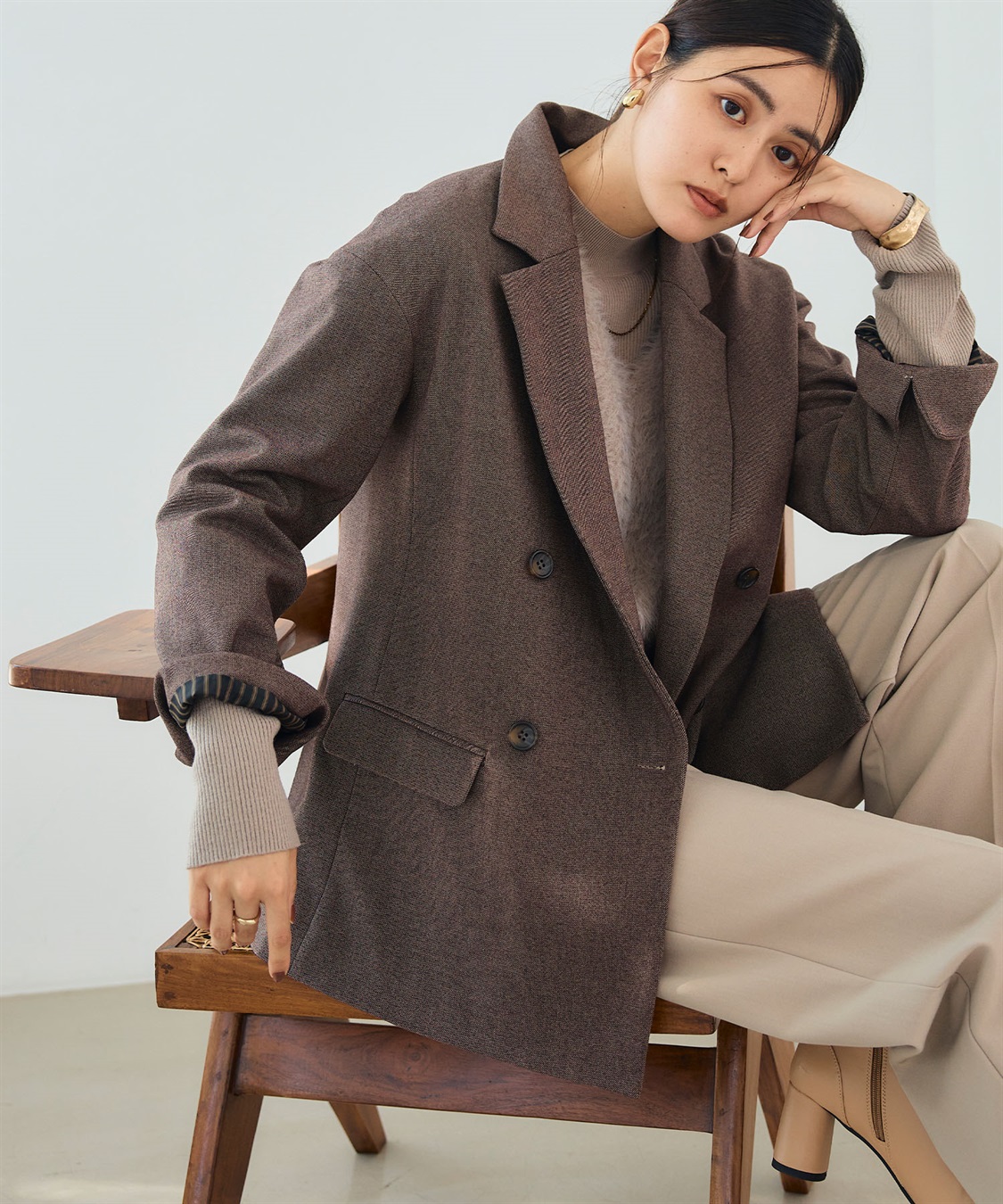 CROSS FUNCTION 《洗える》アクティかる  ウールライクジャケットコート_main