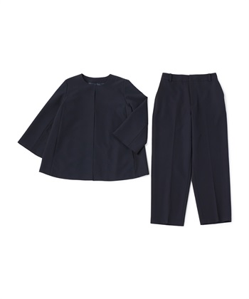 CROSS FUNCTION 《洗える・シワになりにくい》2点セット 正解 Aラインフレアジャケット&amp;ワイドパンツ_variationthumb_3