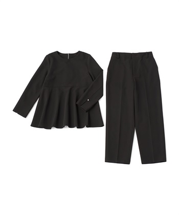 CROSS FUNCTION 《洗える・シワになりにくい》2点セット 正解 ペプラムブラウス&amp;ワイドパンツ_variationthumb_2