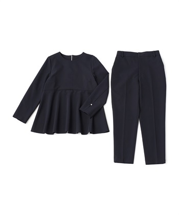 CROSS FUNCTION 《洗える・シワになりにくい》2点セット 正解 ペプラムブラウス&amp;テーパードパンツ_variationthumb_3