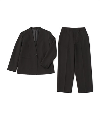 CROSS FUNCTION 《洗える・シワになりにくい》2点セット 正解 ノーカラージャケット&amp;ワイドパンツ_variationthumb_2