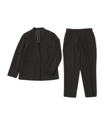 CROSS FUNCTION 《洗える・シワになりにくい》2点セット 正解 ノーカラージャケット&amp;テーパードパンツ_variationthumb_2