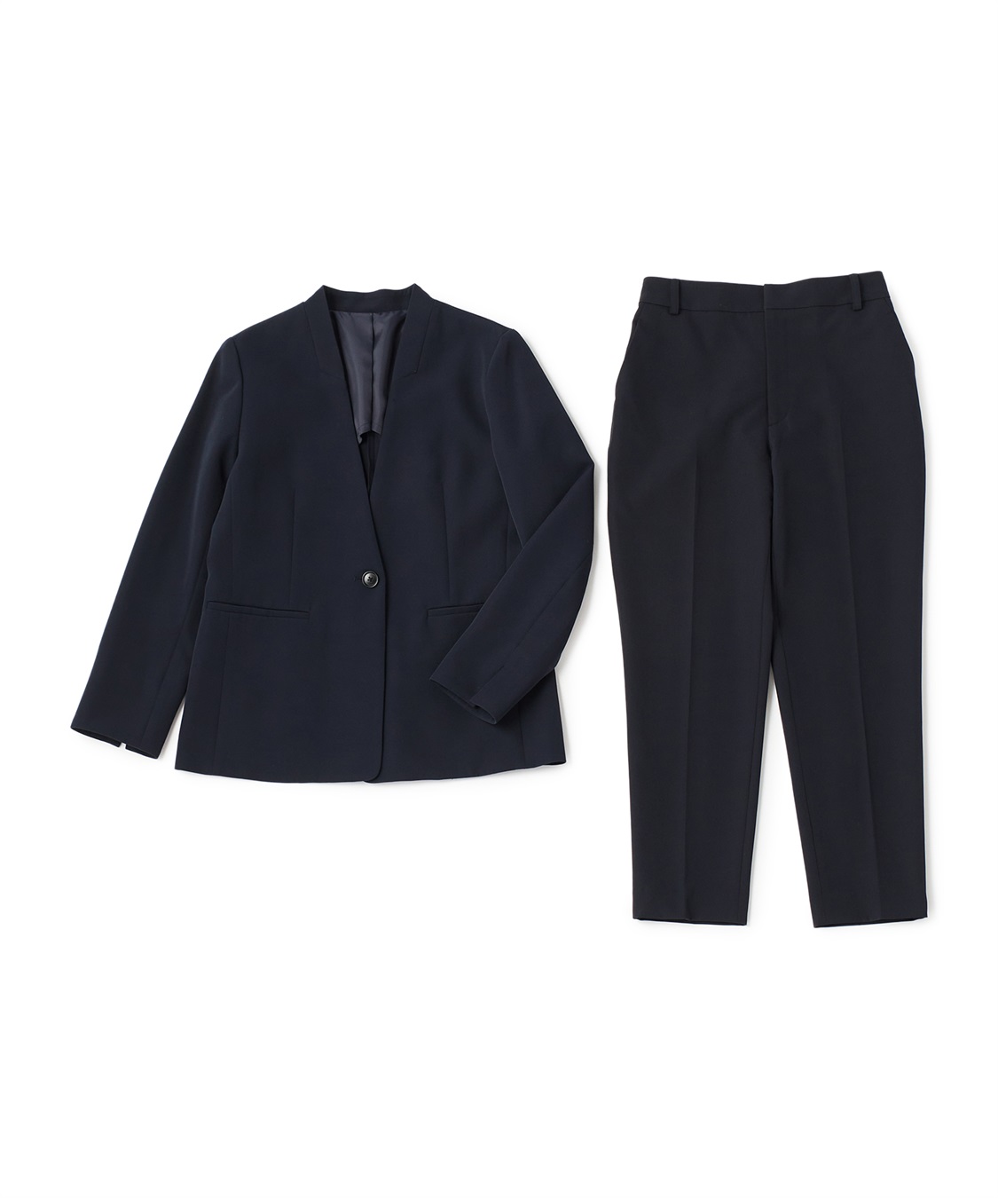 CROSS FUNCTION 《洗える・シワになりにくい》2点セット 正解 ノーカラージャケット&amp;テーパードパンツ_variation_3