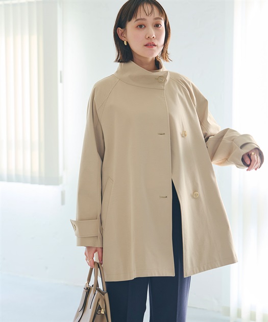 CROSS FUNCTION 《洗える》アクティかる テントラインミドルトレンチコート