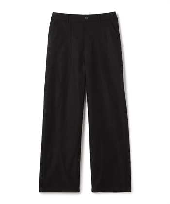 《UV/吸水速乾》エブ楽 ベイカーワイドイージーパンツ(ブラック-Ｍ)