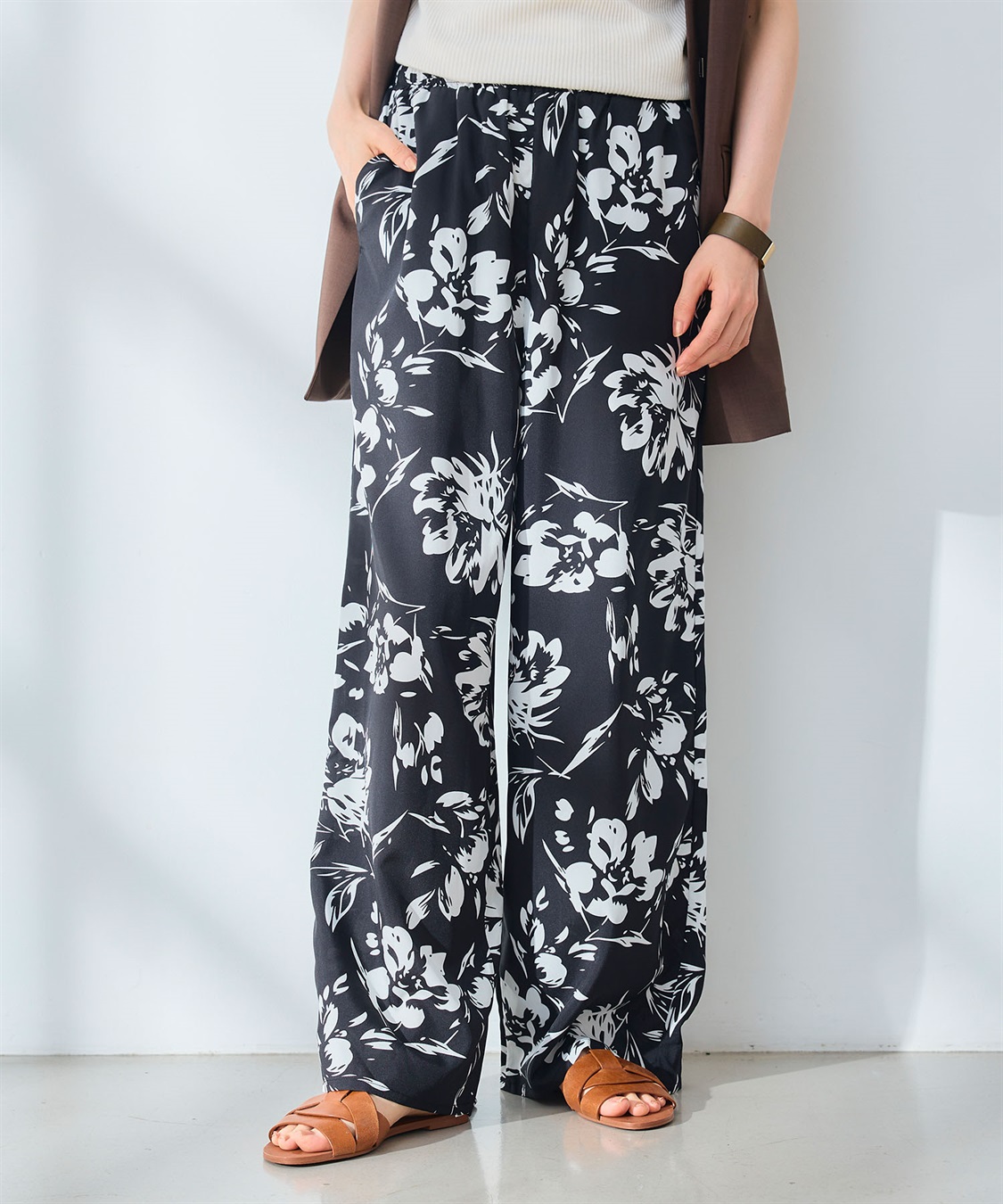 CROSS FUNCTION 《吸水速乾》エブ楽 ドライイージープリントワイドパンツ _main