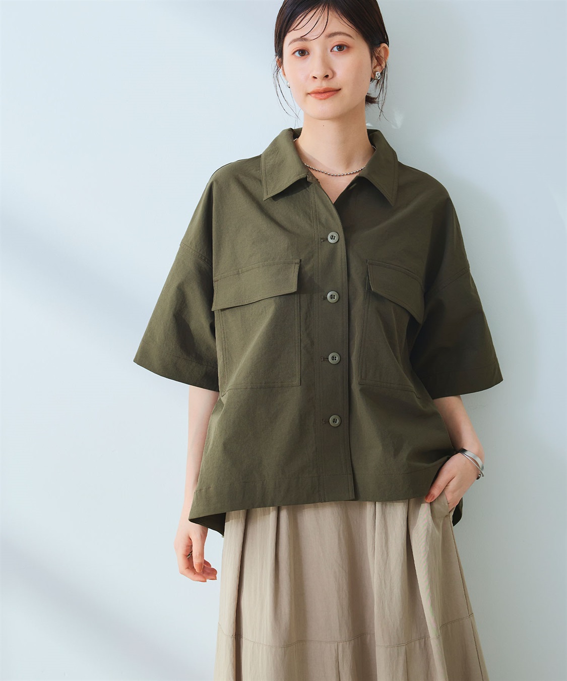 CROSS FUNCTION 《UV/吸水速乾》エブ楽 ミリタリーシャツジャケット_variation_2