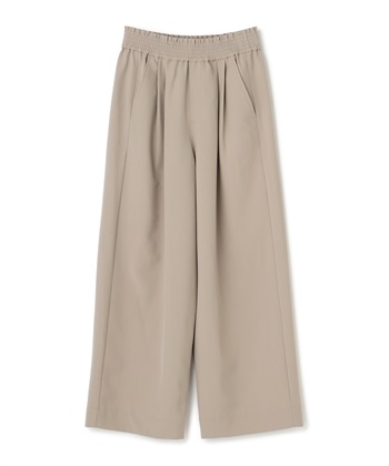 《シワになりにくい》サマ美え ツータックギャザーワイドパンツ(モカ-Ｍ)