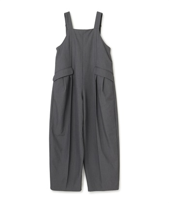 《シワになりにくい》サマ美え リラックスオールインワン(チャコール-Ｍ)