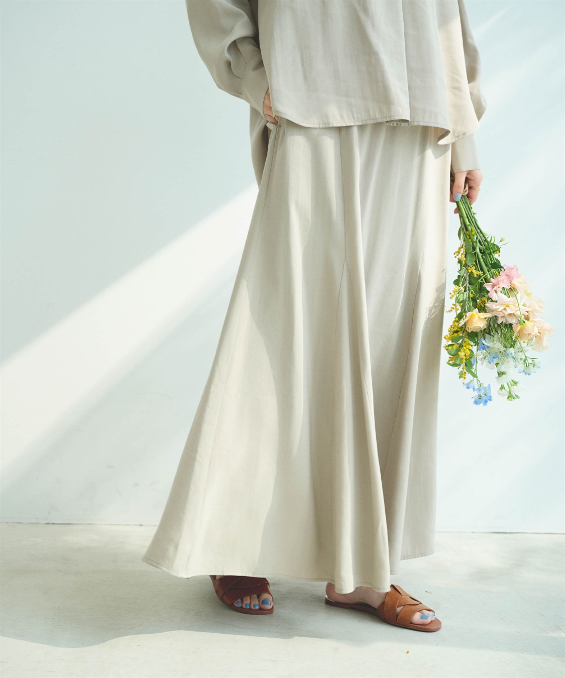 CROSS FUNCTION 《接触冷感》サマ美え とろみフレアマーメードスカート_main