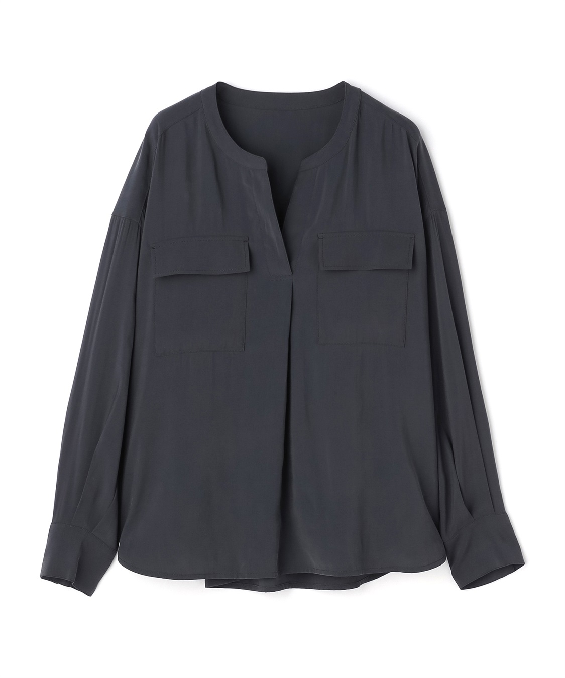 CROSS FUNCTION 《接触冷感》サマ美え とろみワークディテールドレープシャツ_variation_1