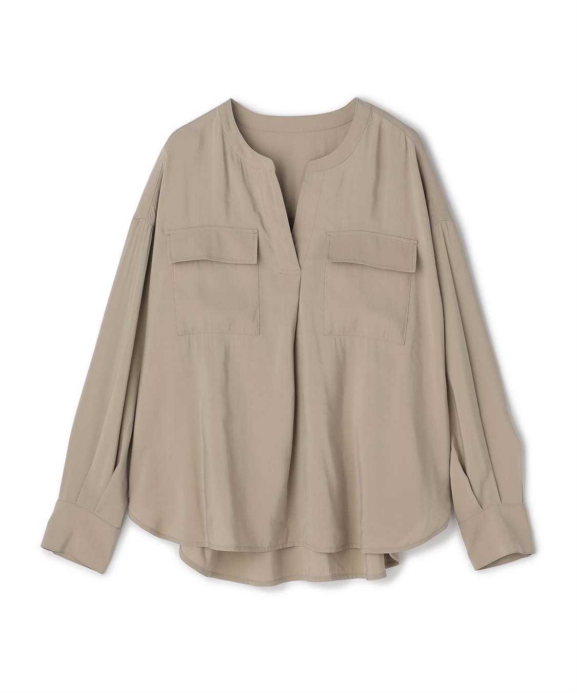 CROSS FUNCTION 《接触冷感》サマ美え とろみワークディテールドレープシャツ_variation_2