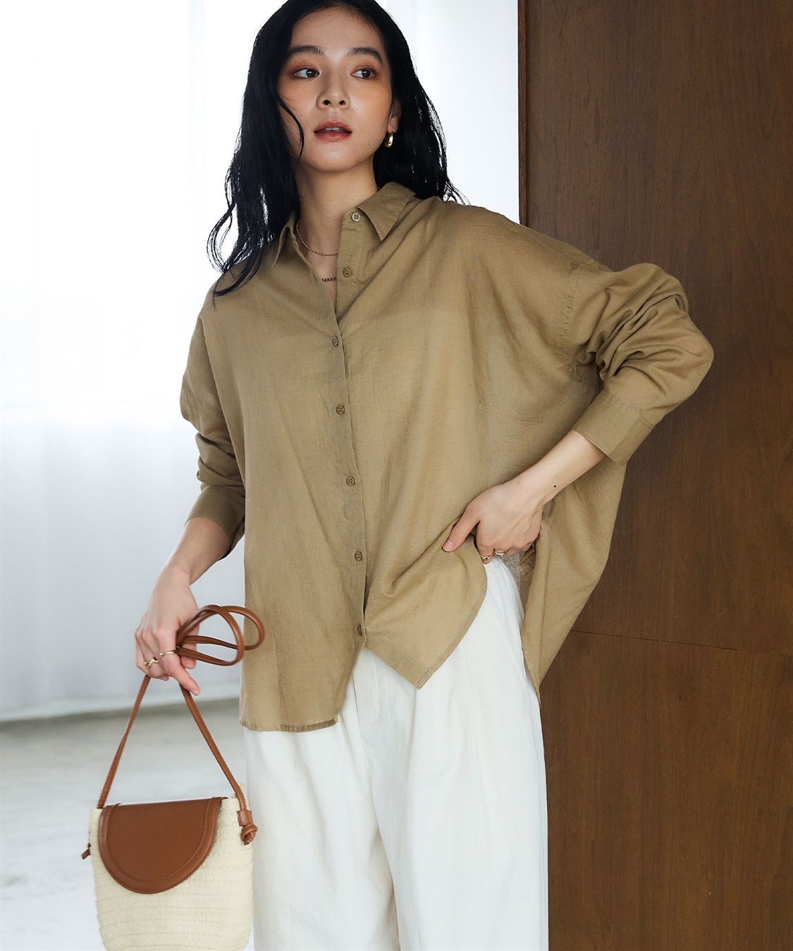 CROSS FUNCTION 《通気性》エブ楽 ガーゼビックベーシックシャツ_main