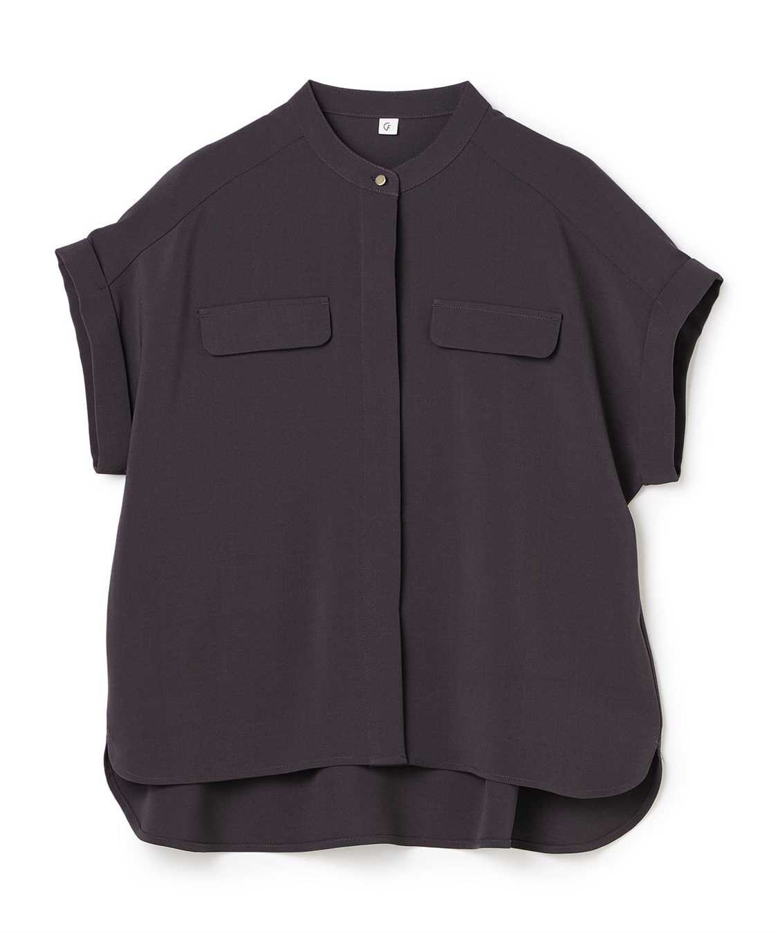 CROSS FUNCTION 《防シワ》サマナチュラリュクス バンドカラーブラウス_variation_1