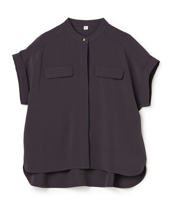 CROSS FUNCTION 《防シワ》サマナチュラリュクス バンドカラーブラウス_variationthumb_1