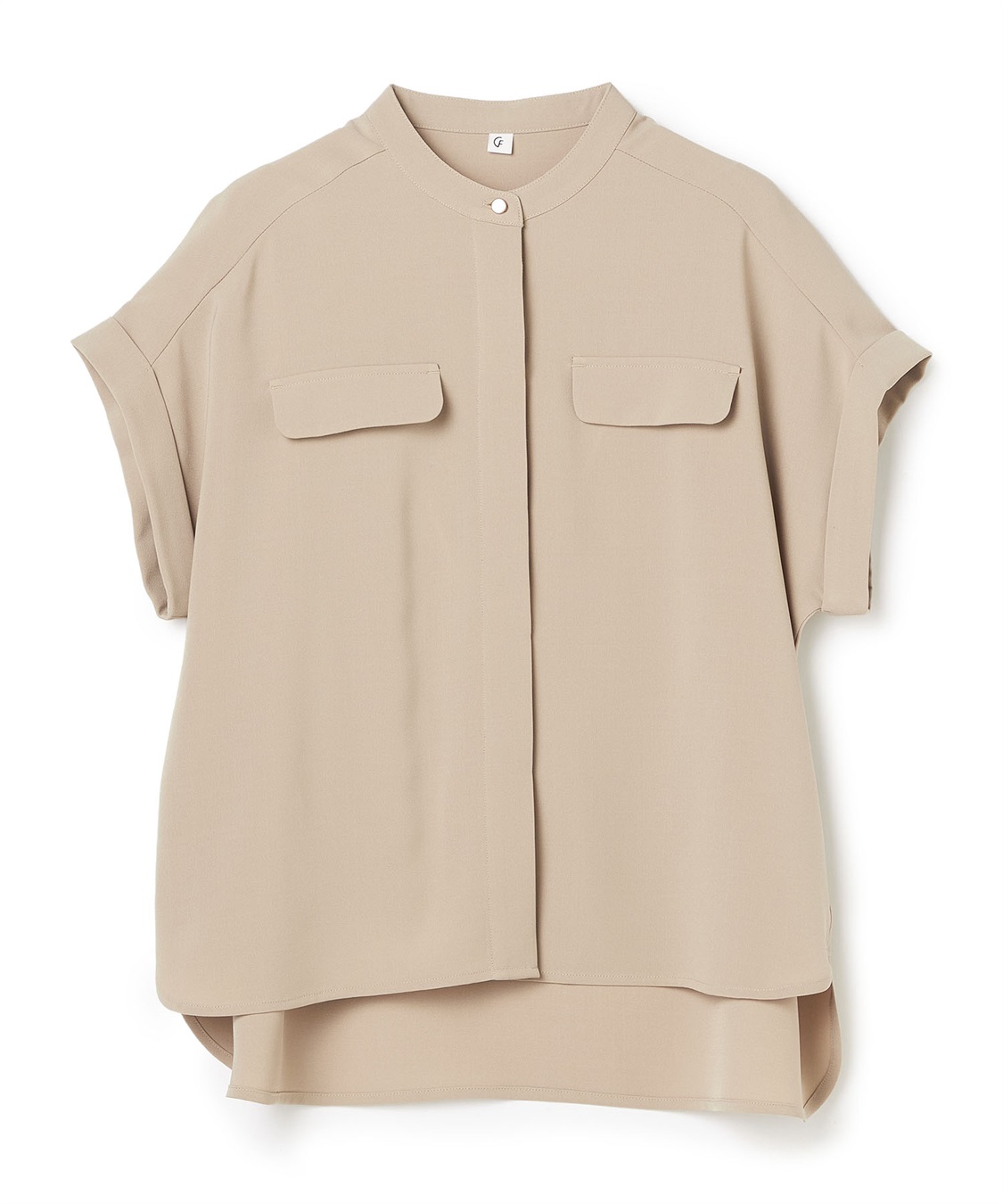 CROSS FUNCTION 《防シワ》サマナチュラリュクス バンドカラーブラウス_variation_2