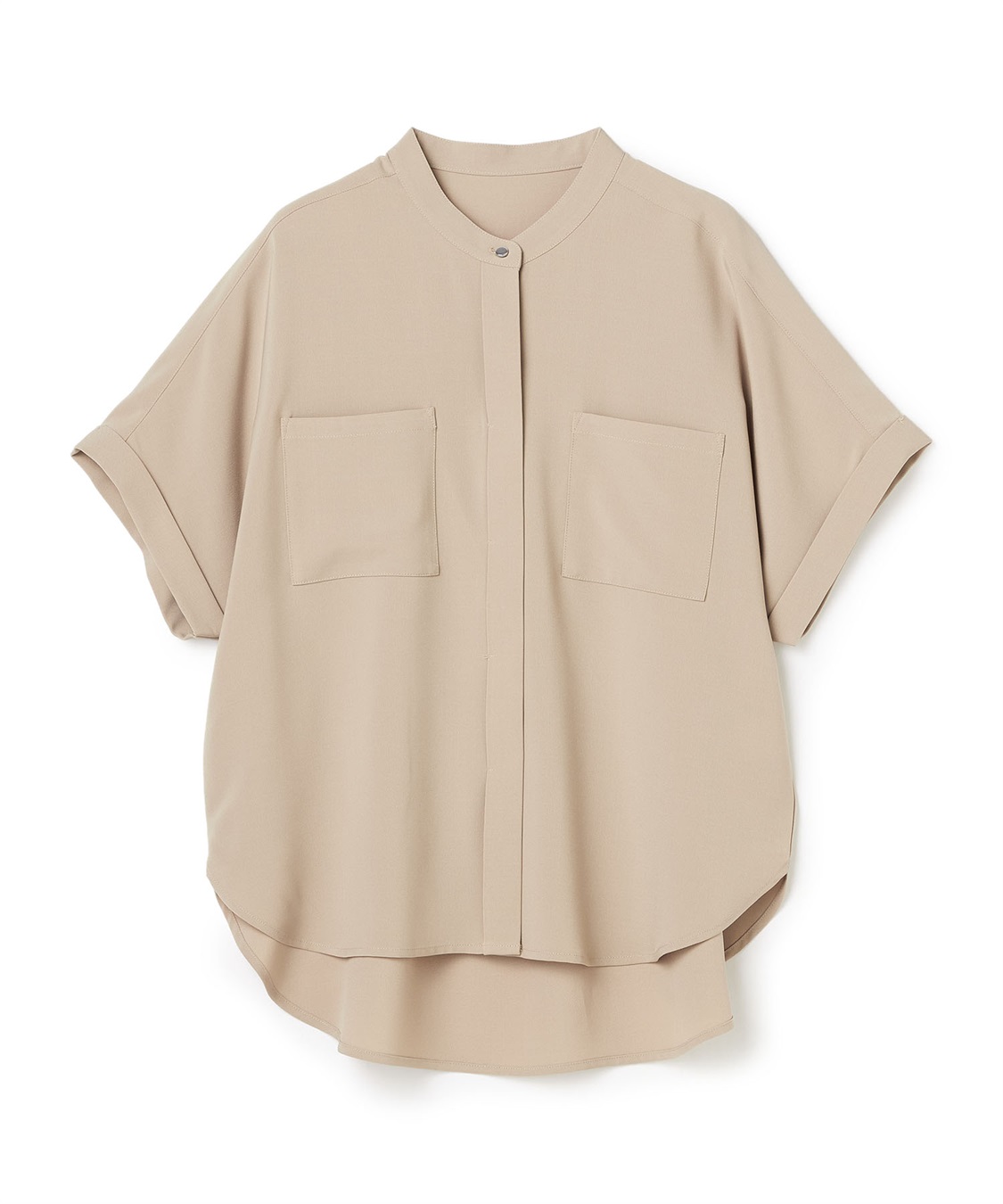 CROSS FUNCTION 《防シワ》サマナチュラリュクス ダブルポケットバンドカラーブラウス_variation_2