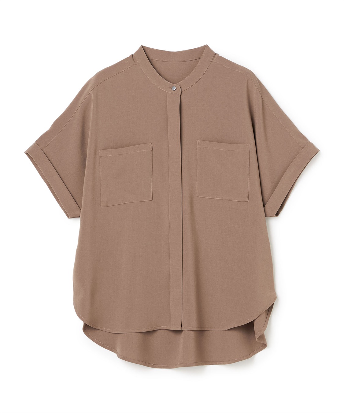 CROSS FUNCTION 《防シワ》サマナチュラリュクス ダブルポケットバンドカラーブラウス_variation_3