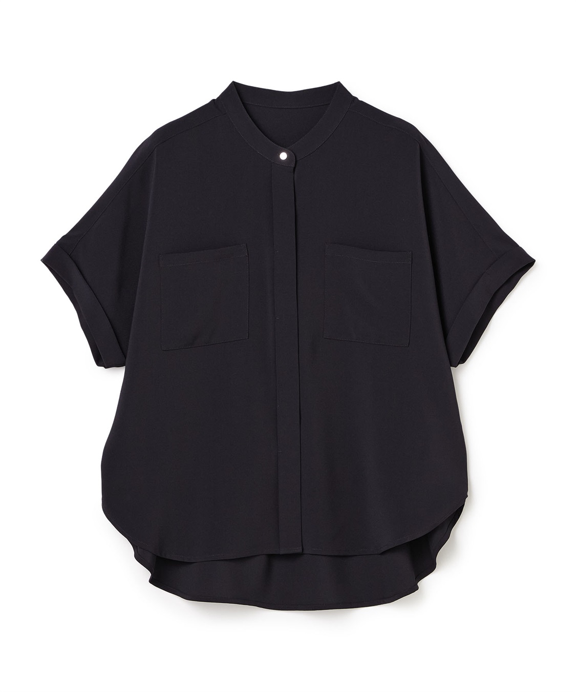 CROSS FUNCTION 《防シワ》サマナチュラリュクス ダブルポケットバンドカラーブラウス_variation_4