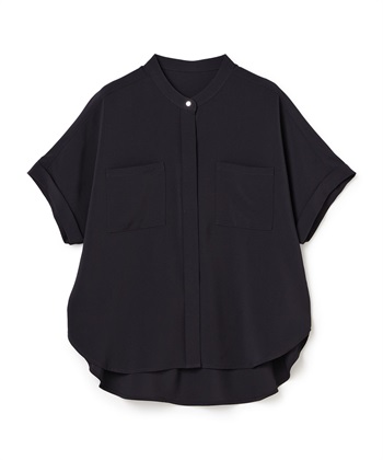 CROSS FUNCTION 《防シワ》サマナチュラリュクス ダブルポケットバンドカラーブラウス_variationthumb_4