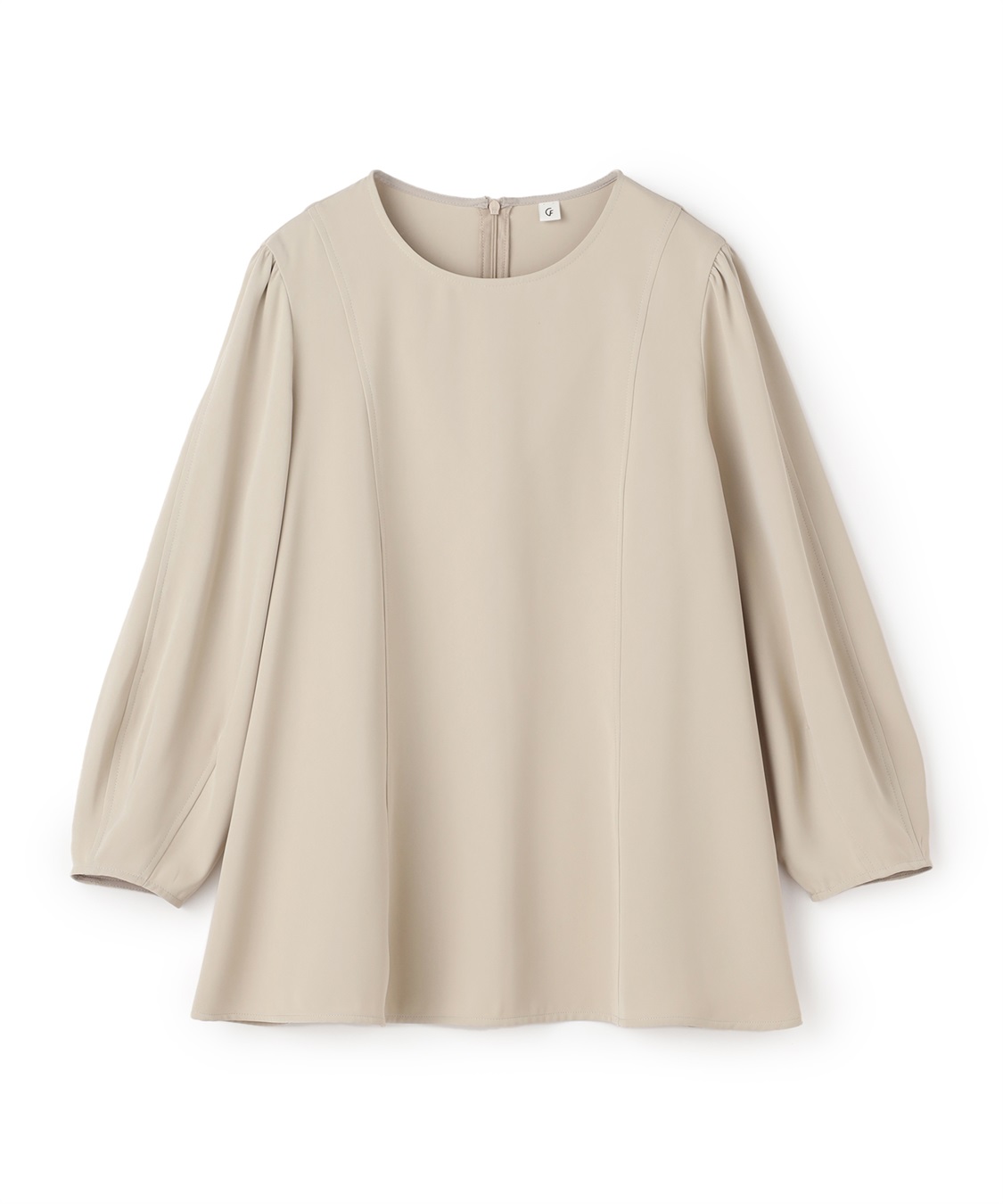 CROSS FUNCTION 《シワになりにくい》サマ美え バックサテンツイルパフブラウス_variation_1