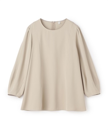 CROSS FUNCTION 《シワになりにくい》サマ美え バックサテンツイルパフブラウス_variationthumb_1