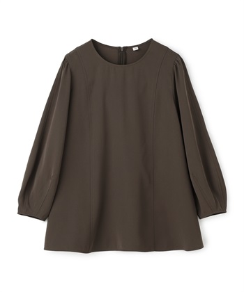 CROSS FUNCTION 《シワになりにくい》サマ美え バックサテンツイルパフブラウス_variationthumb_2