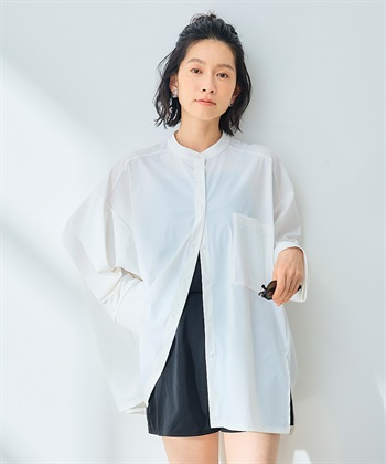 《UV》エブ楽 ラッシュガードオーバーサイズシャツ(オフ-Ｍ)