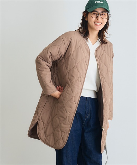 CROSS FUNCTION 《撥水》エブ楽 ノーカラーキルティングコート