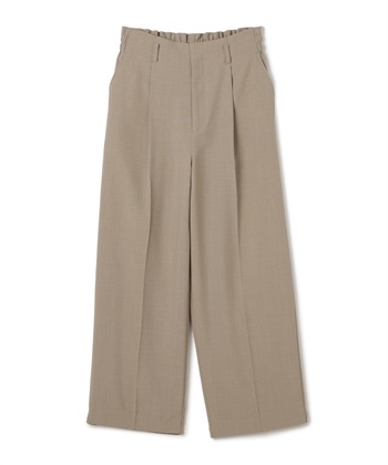《シワになりにくい》サマナチュラリネンライクセンタープレスワイドパンツ(モカ-Ｍ)