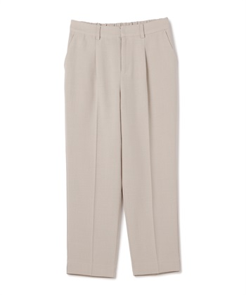 《シワになりにくい》サマナチュラリネンライクセンタープレステーパードパンツ(オフベージュ-Ｍ)