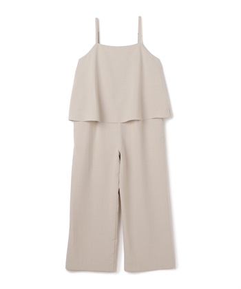 《シワになりにくい》サマナチュラ リネンライクキャミサロペット(オフベージュ-Ｍ)