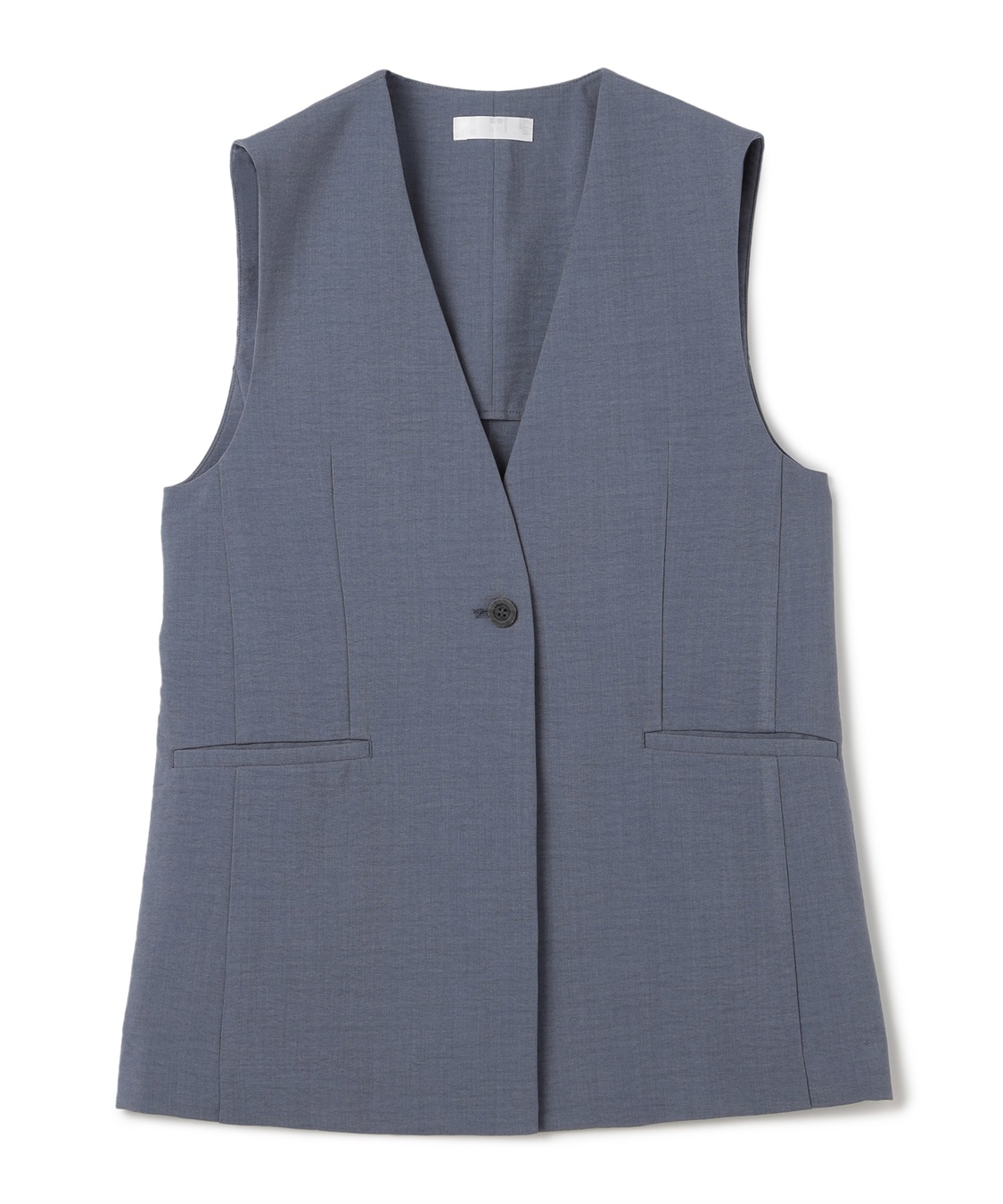 CROSS FUNCTION 《シワになりにくい》サマナチュラ リネンライクノーカラーVネックジレ_variation_3