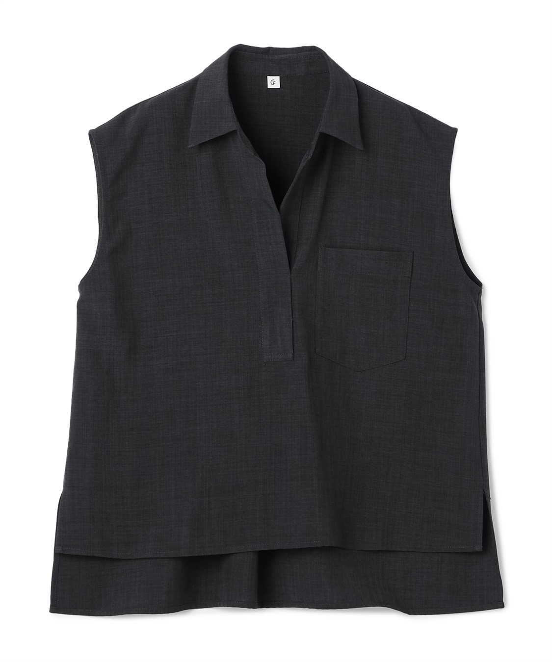 CROSS FUNCTION 《シワになりにくい》サマナチュラ リネンライクスキッパーフレンチスリーブブラウス_variation_1