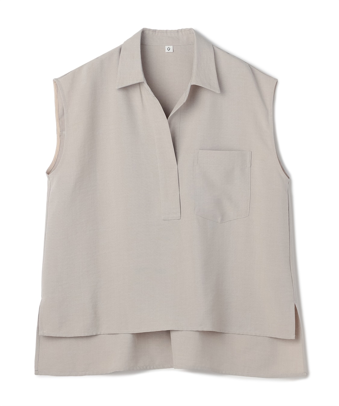 CROSS FUNCTION 《シワになりにくい》サマナチュラ リネンライクスキッパーフレンチスリーブブラウス_variation_2